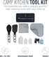 Sea to Summit Camp Kitchen Tool Kit, 10-Piece Cooking Utensil and Clean-Up Kit
