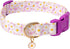Adjustable Dog Collars with Buckle for Cute Girl Female Boy Dogs, Soft Fancy Pet Collar with Flower Design for Small