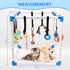 8 0-6 Puppy Play Gym with Hanging Interactive Toys, Indoor Jungle Gym for Small Dogs & Puppies Months, Adjustable PVC