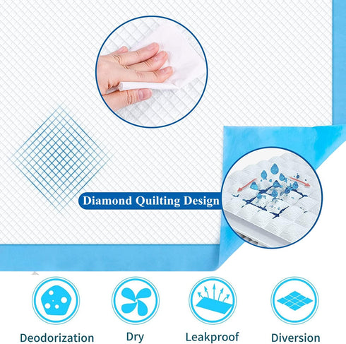 Chinchilla (100PC, Rabbit Pee Pads Disposable Cage Liners Absorbent Leak-Proof Diaper Mat Small Animal Toilet Potty