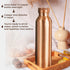 Pure Copper Water Bottle 30 oz 900 ml - Leak Proof Ayurvedic WildFlower Printed Copper Vessel