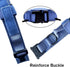 Adjustable Tactical Dog Collar with Heavy Duty Metal Buckle and Handle for Dog Training (Dark Blue, M)