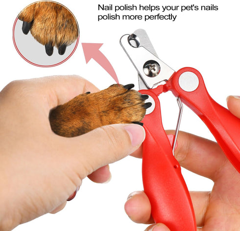 2 Pack Professional Dog Nail Trimmer, Safety Guard Clipper for Dogs, Sharp Trimmer with Nail File for Claw Care