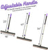 Room Groom PET Carpet Rake and Groomer - Telescoping 54 Inch Adjustable Handle for Rugs and Artificial Turf, Purple Grip