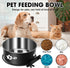 Dog Crate Bowls Hanging 2 Pack, ShineMe No Spill Metal Feeder Bowls for Large and Medium Dogs