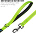PuppyDoggy Dog Leash for Small to Medium Dogs, 6 ft with 3 Reflective Stitching, 2 Traffic Padded Handles (Purple 1