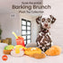 P.L.A.Y. PET LIFESTYLE AND YOU P.L.A.Y. Cute Plush Dog Toys - Brunch Food Themed Durable Squeaker Crinkle Chew Toy