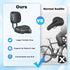 Bicycle Saddle, Wide Comfort Electric Tricycle Bike Bicycle Saddle Seat Pad with Back Rest,Adjustable Height,High