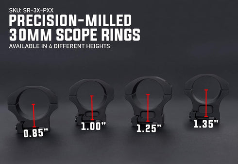Monstrum Precision V2 Scope Rings | 30 mm Diameter