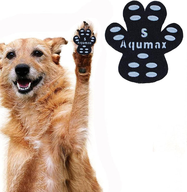 Dog Anti Slip Paw Grips Traction Pads, 12 Sets (48 pcs) Stronger Self-Adhesive Paw Pads for Senior Dogs, Black