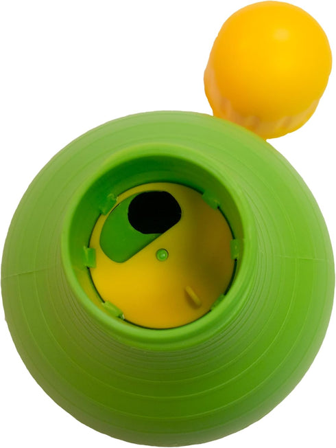 Interactive Bob-A-Lot Dog Toy for Large Breeds - Yellow/Green/Purple
