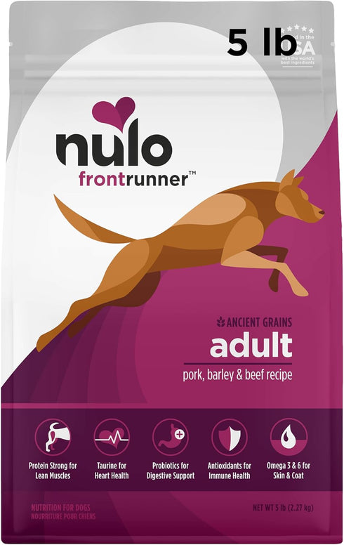 Nulo Frontrunner All Breed Adult Dry Dog Food - Premium All Natural Kibble with Ancient Grains