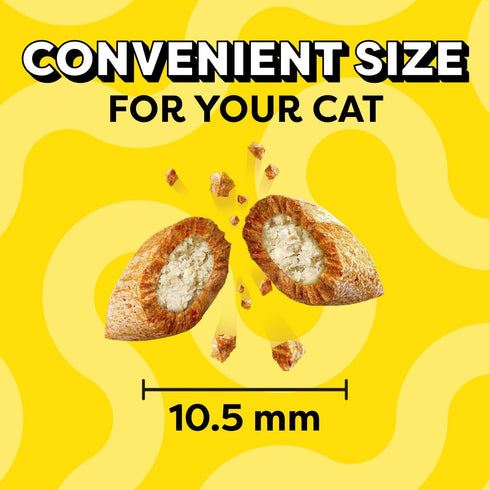 3 oz. (Pack 12) Temptations Cat Treats, Classic Crunchy and Soft Cat Treats, Seafood Medley Flavor, Pouch