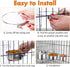Dog Crate Water Bowl Set, 3 pcs Stainless Steel Anti-Spill Metal Bowls for Medium & Large Dogs, Hanging Water/Food Bowls