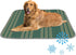 imiBBWQu Cooling Dog Bed Green Stripes Pet Cooling Mat Replacement Cover Washable Forever