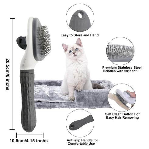 4Pcs Dog Shower Grooming Kit - Soft Silicone Pet Shampoo Massage Dispenser and Grooming Shower Brush