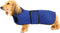 Geyecete Warm Thermal Quilted Dachshund Coat, Blue, with Fleece Lining for Medium & Large Dogs
