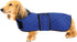Geyecete Warm Thermal Quilted Dachshund Coat, Blue, with Fleece Lining for Medium & Large Dogs