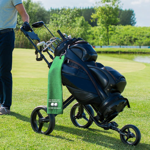 The Older I Get The Harder It is to Find Embroidered Golf Towel, Funny Golf Accessories for Men