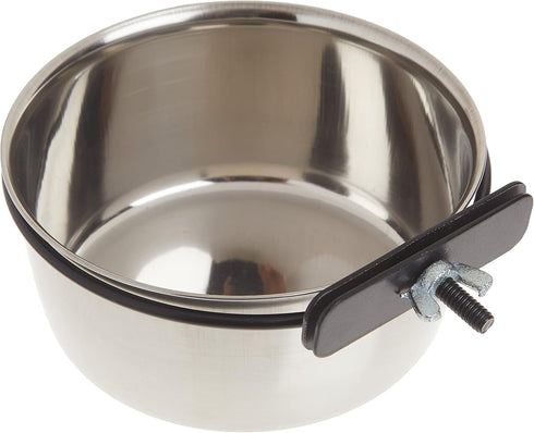 ProSelect Stainless Steel Coop Cups, 16-Ounce, Versatile for Pet and Animal Cages, Silver