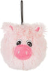 Pet Lou D.O.G'Z 4-inch EZ Squeaky Pig Dog Plush Toy, Durable Bouncy Ball Dog Toy