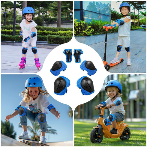 Kids/Youth Protective Gear Set - Knee Pad, Elbow Pads, Wrist Guards 3 in 1 for Skating, Cycling, Rollerblading