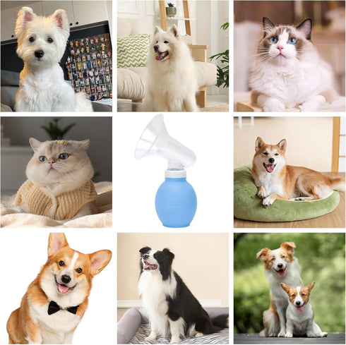 SoeKoa Breast Pump for Dog, Pet Breast Pump, Dog Breast Pump Help Your Pet Breast-Feed Newborn Pets Silicone Manual