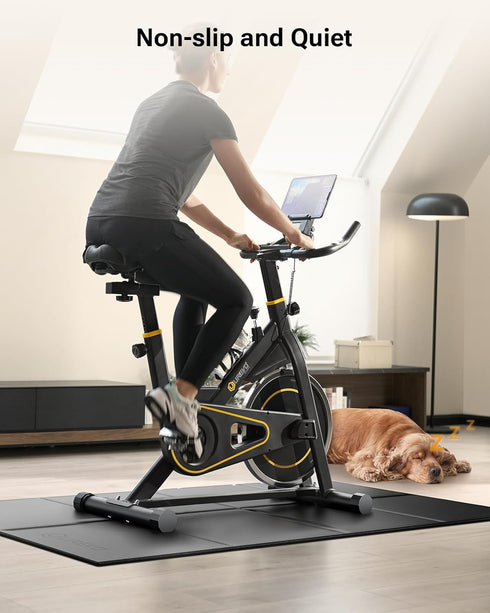 UREVO Foldable Treadmill Mat, Exercise Bike Mats for Home Gym Workout, Waterproof Non-Slip Exercise Equipment Mat Floor