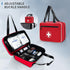 MELINON Portable First Aid Bag, Empty Emergency Trauma Kit with Reflective Strips, Multi-Compartment Medical Organizer
