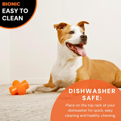 BIONIC Stuffer Treat Dog Toy, High-Visibility Treat Dispenser, Great for Redirected Chewing
