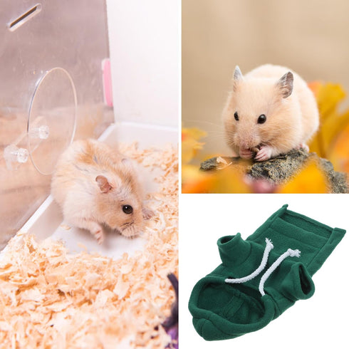 Ferret Clothes Hamster Sweatshirt Guinea Pig Hoodie Hamster Sweater Bunny Hamster Clothing Guinea Pig Outfits Small Animal Warm Vest Green S Red Hoodie