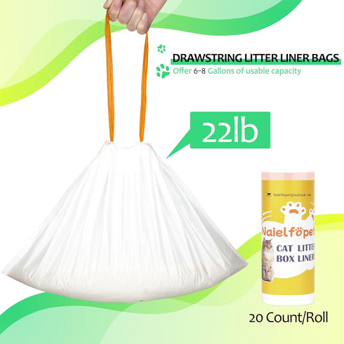 120 Count 18" 12.6" MW-SC01/MW-SC02/MW-LR01,Thick x Cat Litter Box Liners, Replaced Trash Bags Fit for Cat Litter Box