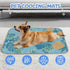 Generic 28" X22" Cooling Pad for Dogs Ice Silk Mat for Dog Crate Hibiscus Silouettes Small Pet Bed Washable Cooling