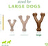 3-Pack, Pack Large Benebone Wishbone Durable Dog Chew Toy for Aggressive Chewers, Real Bacon, Chicken, Peanut Butter