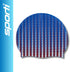 Sporti Silicone Swim Cap with Graphic Design, Non Slip Swimming Cap, Easy Wear and Removal