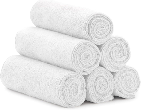 S&T INC. Microfiber Sweat Towel for Gym, Yoga Towel for Home Gym, 16 Inch x 27 Inch, 6 Pack