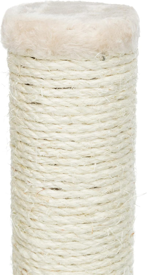 TRIXIE Parla Scratching Post - 24.5" Tall Durable Sisal Rope, Beige Cat Scratching Solution