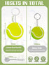 Taiyin 18 Set Large Size Tennis Acrylic Keychain Kit with Pen for Sublimation Vinyl Sticker DIY Crafting