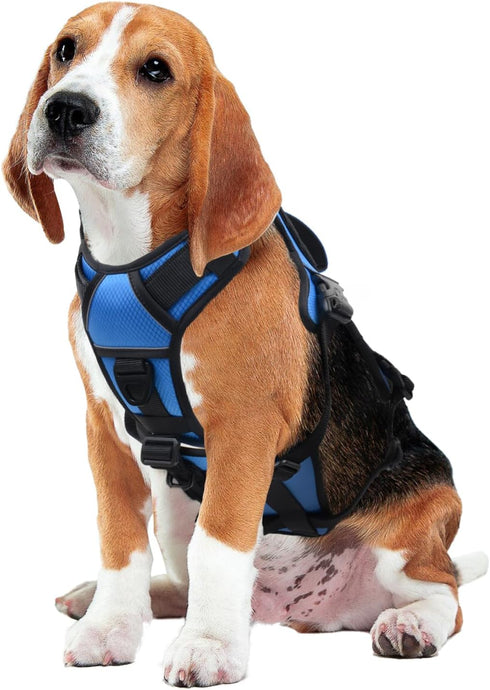 AUROTH Escape Proof Dog Harness for Large Dogs, No Pull with Lift Handle, Soft Padded Reflective Vest for Training