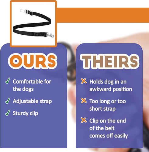 2 Pack, Mr. Pen- Adjustable Dog Seat Belt for Car, Pet Safety Harness, Car Leash