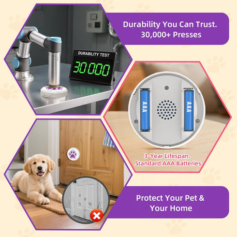 28 (0-115dB) ChunHee Dog Door Bells - Dog Potty Training Bell with Ringtones & Adjustable Volume | Chew-Proof Dog