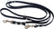 Black 6 Way European Multifunctional Leather Dog Leash, Adjustable Schutzhund Lead, 49"-94" Long