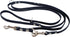 Black 6 Way European Multifunctional Leather Dog Leash, Adjustable Schutzhund Lead, 49"-94" Long