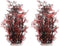 balacoo 2 Pcs Aquarium Decor Plastic Plant, Red Coral Tree for Fish