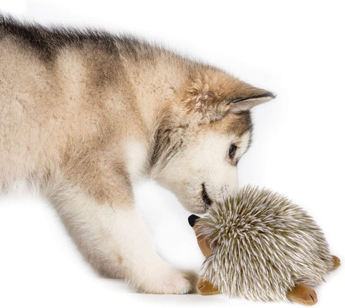 Pawaboo Plush Dog Toy, Non-Toxic Super Soft Faux-Fur Hedgehog Squeak Toy for Dog Puppy Training and Playing