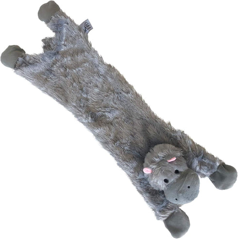 Midlee Hippo Stuffingless Dog Toy - 21"