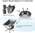 ADSMART 300 Lbs Portable Camping Chair Lightweight Folding Chair for Camping - Outdoor Chair Supports - Camp Chair