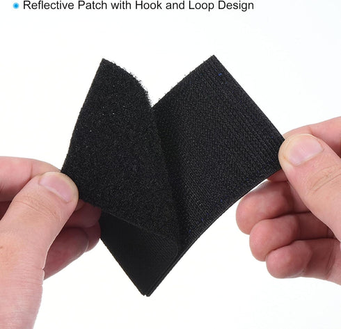 PATIKIL Reflective Patch 2"x3", 4 Pcs Hook & Loop Fastener Safety Appliques for Night Sportsperson Worker Hiker, Orange