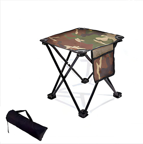 Qesonoo Mini Portable Folding Stool, Camping Fishing Stool for Adults Fishing Hiking Gardening