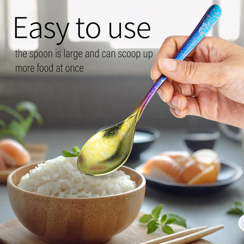 Set, TiTo Titanium Cutlery Lightweight Pure Titanium Fork & Spoon, Portable Reusable Flatware for Home, Restaurant